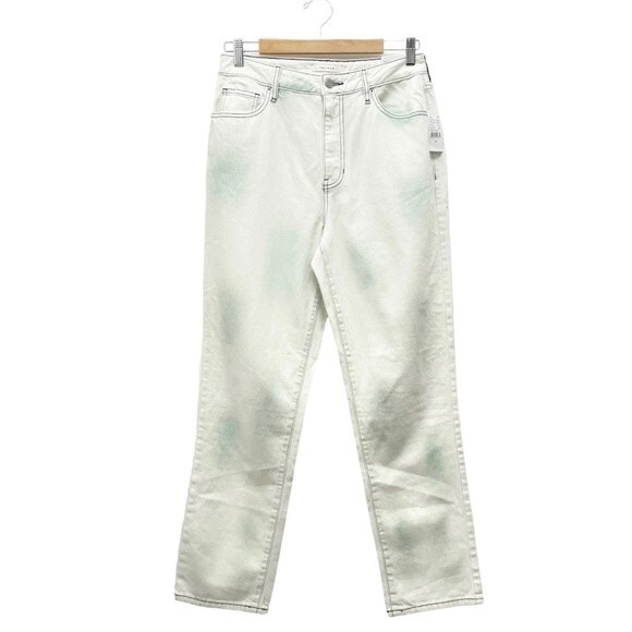 NWT PacSun Eco White & Green Mom Jeans Relaxed Fit Tapered Denim Size 29 | 8 NEW - Picture 2 of 13